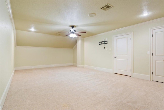 1111 Mill Creek Dr, Salado, TX 76571 - additional living space featuring carpet flooring, a ceiling fan, and a textured ceiling