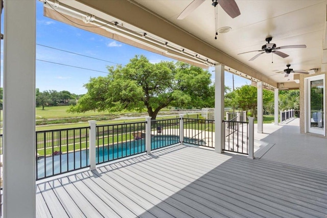 1111 Mill Creek Dr, Salado, TX 76571 - deck featuring ceiling fan