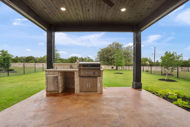 504 Tomichi Trl, Austin, TX 78738 - view of patio with ceiling fan