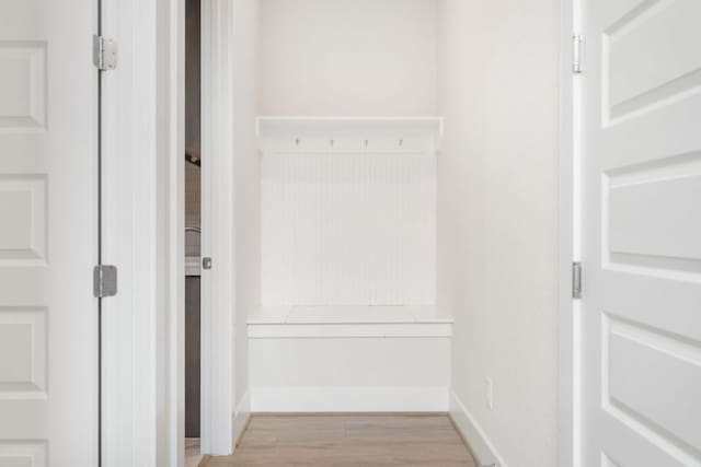 504 Tomichi Trl, Austin, TX 78738 - mudroom featuring light wood-style flooring and baseboards