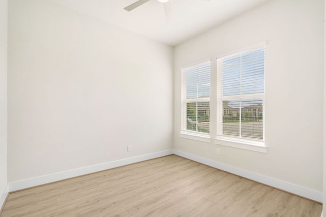 504 Tomichi Trl, Austin, TX 78738 - unfurnished room with light wood-type flooring, baseboards, and ceiling fan