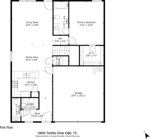 13800 Tordillo Dr, Elgin, TX 78621 - property floor plan