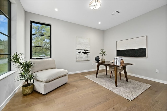 2635 Barton Hills Dr, Austin, TX 78704 - home office featuring wood finished floors and recessed lighting
