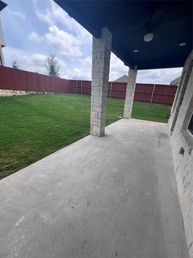 1340 Robin Trl, Round Rock, TX 78681 - view of patio / terrace with a ceiling fan