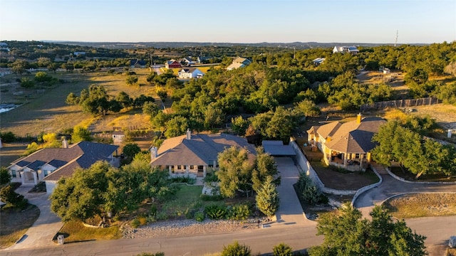 201 Greenridge Ln, Dripping Springs, TX 78620 - aerial view of property's location with nearby suburban area