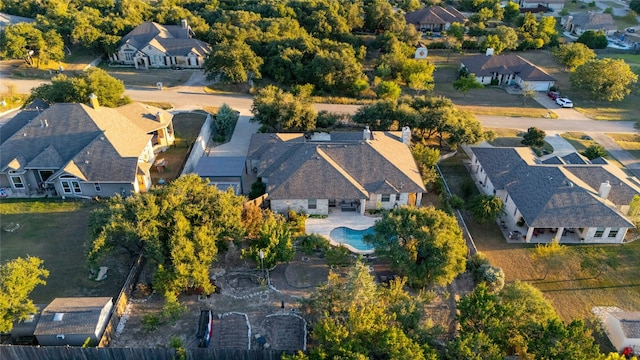 201 Greenridge Ln, Dripping Springs, TX 78620 - aerial view of residential area featuring a pool