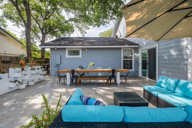 12519 Split Rail Pkwy, Austin, TX 78750 - view of patio with an outdoor living space and outdoor dining area