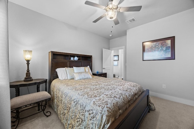 2208 Quarry Loop, Leander, TX 78641 - bedroom featuring light carpet and ceiling fan