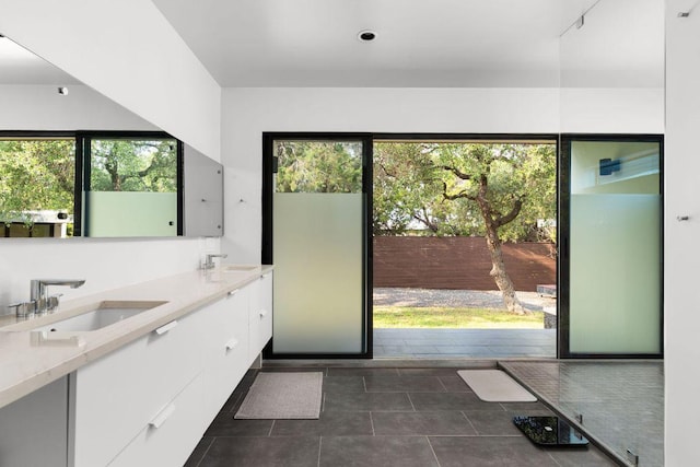 15206 General Williamson Dr, Austin, TX 78734 - bathroom with tile patterned flooring and double vanity