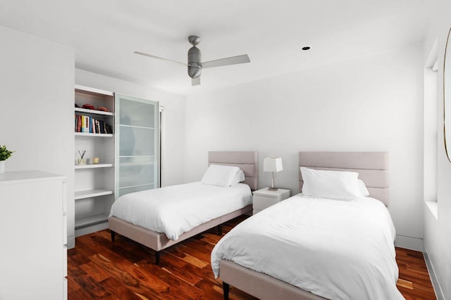 15206 General Williamson Dr, Austin, TX 78734 - bedroom with wood finished floors and ceiling fan