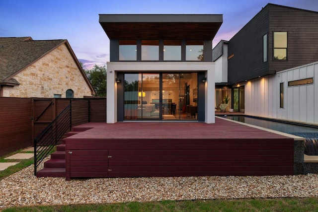 15206 General Williamson Dr, Austin, TX 78734 - rear view of house featuring a deck