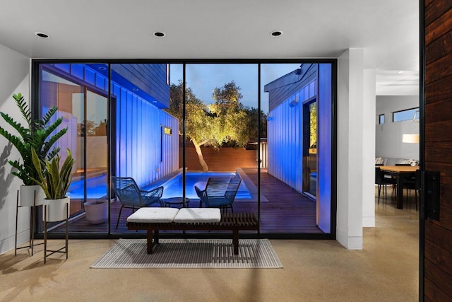 15206 General Williamson Dr, Austin, TX 78734 - doorway to outside featuring floor to ceiling windows and baseboards