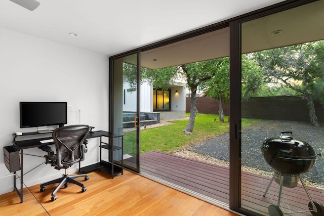 15206 General Williamson Dr, Austin, TX 78734 - office space with wood finished floors and floor to ceiling windows