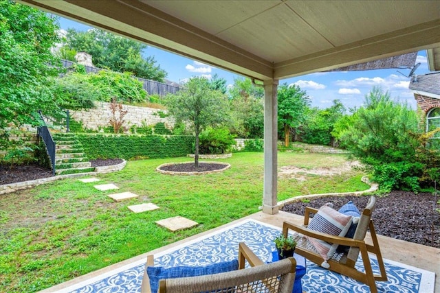 295 Desert Wilow Way, Austin, TX 78737 - view of yard with a patio area