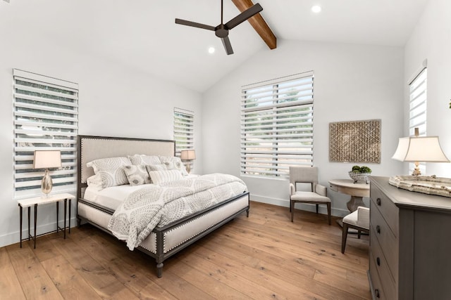 12625 Maidenhair Ln Unit 32, Austin, TX 78738 - bedroom featuring hardwood / wood-style flooring, recessed lighting, baseboards, and ceiling fan