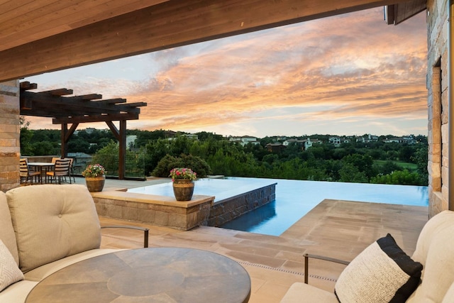 12625 Maidenhair Ln Unit 32, Austin, TX 78738 - view of patio / terrace featuring outdoor dining area and a pergola