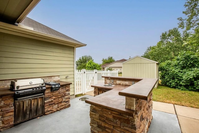 221 Mcgarity St, Kyle, TX 78640 - view of patio featuring a sink