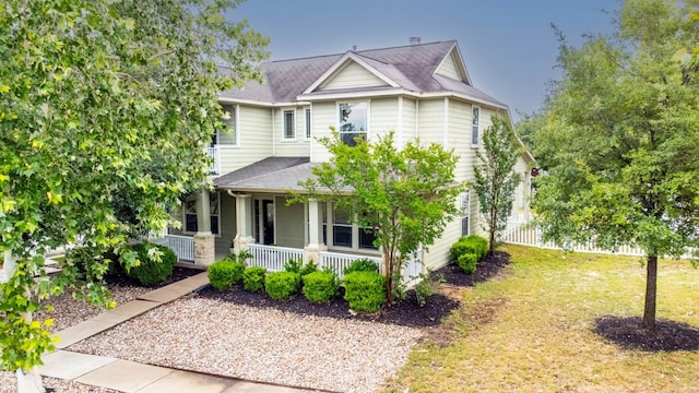 221 Mcgarity St, Kyle, TX 78640 - view of front of property with covered porch and a shingled roof