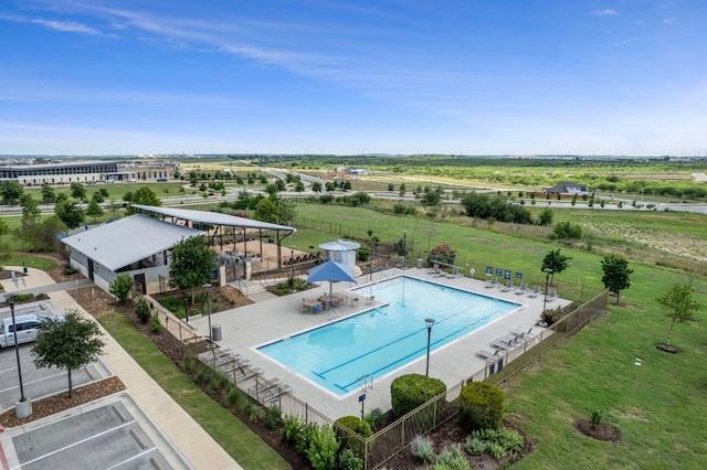 311 Spiny Lizard Ln, San Marcos, TX 78666 - aerial view of a pool area