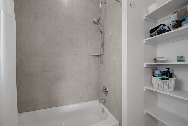 311 Spiny Lizard Ln, San Marcos, TX 78666 - bathroom with shower / bathtub combination with curtain