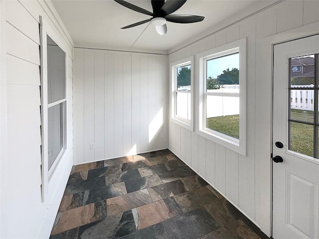 18132 Great Basin Ave, Pflugerville, TX 78660 - unfurnished sunroom with ceiling fan and healthy amount of natural light