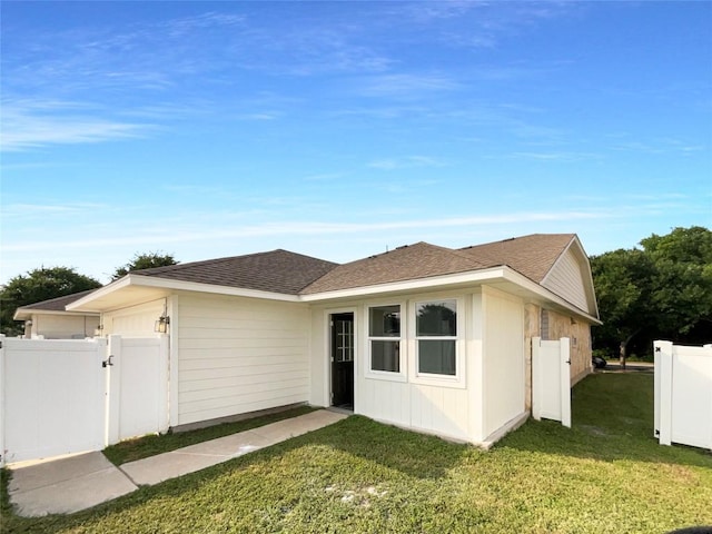 18132 Great Basin Ave, Pflugerville, TX 78660 - single story home with roof with shingles, a garage, and a gate