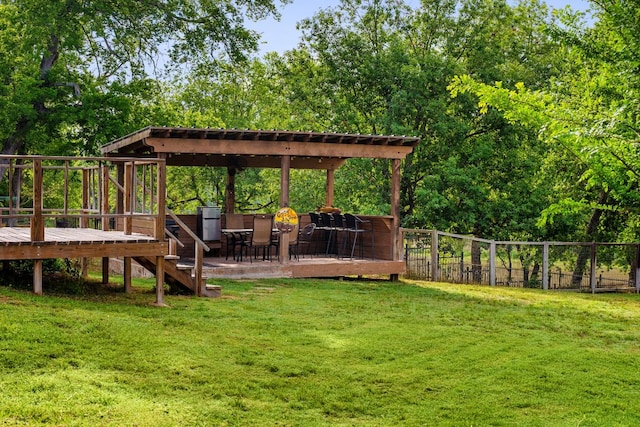 235 El Camino River Rd, Bastrop, TX 78602 - view of yard with a deck