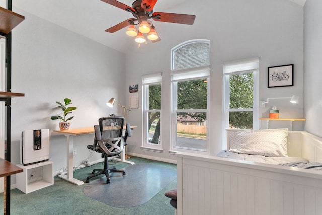 16803 Black Kettle Dr, Leander, TX 78641 - home office featuring ceiling fan and heating unit