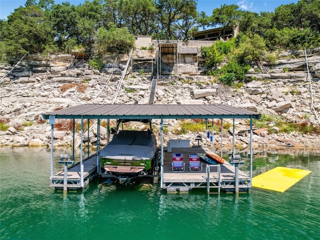 14753 Arrowhead Dr, Austin, TX 78641 - dock featuring boat lift and a water view