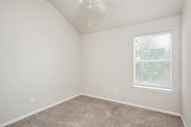 728 Stokesay Castle Path, Pflugerville, TX 78660 - unfurnished room with carpet flooring, lofted ceiling, and ceiling fan