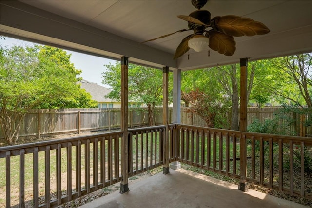 728 Stokesay Castle Path, Pflugerville, TX 78660 - fenced backyard with ceiling fan