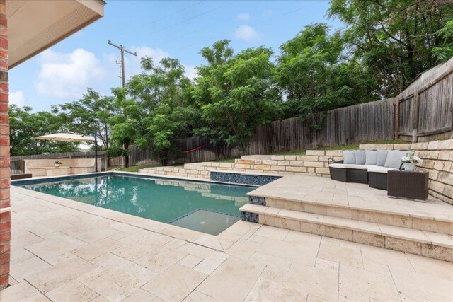1366 Red Stag Pl, Round Rock, TX 78665 - view of pool with a patio and a fenced backyard