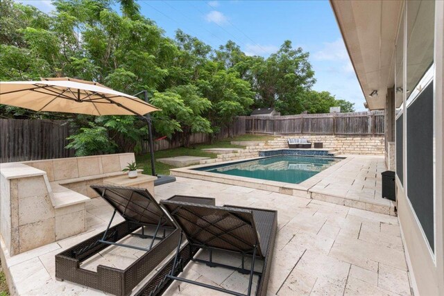 1366 Red Stag Pl, Round Rock, TX 78665 - view of pool with a patio and a fenced backyard