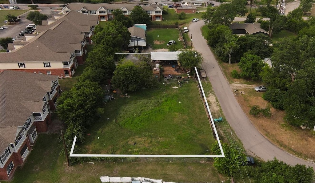 8010 N Lake Dr, Austin, TX 78724 - aerial overview of property's location featuring nearby suburban area and property boundaries highlighted