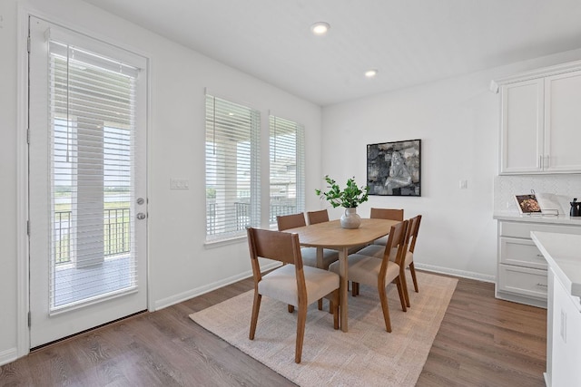 529 Leeward Pass, Leander, TX 78641 - dining space featuring wood finished floors and recessed lighting