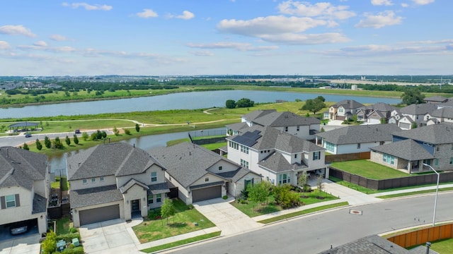 529 Leeward Pass, Leander, TX 78641 - aerial perspective of suburban area with a large body of water