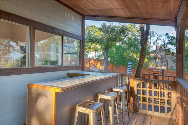 121 Kaelepulu Dr, Bastrop, TX 78602 - wooden deck featuring a fenced backyard