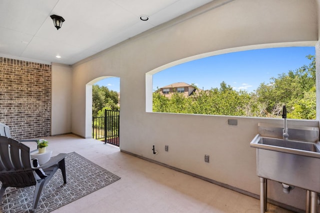 609 Glacial Stream Ln, Cedar Park, TX 78613 - view of patio / terrace featuring a sink
