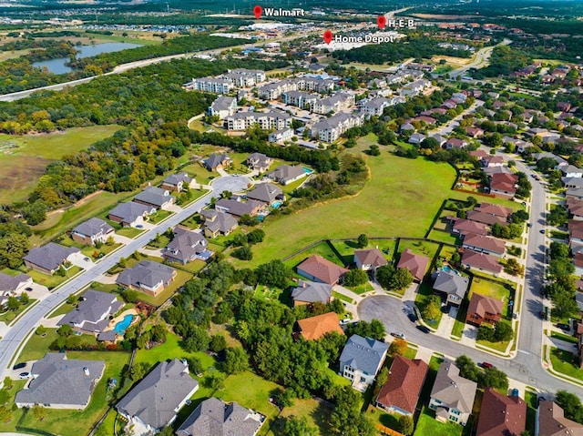 609 Glacial Stream Ln, Cedar Park, TX 78613 - aerial view of property's location featuring nearby suburban area and a nearby body of water