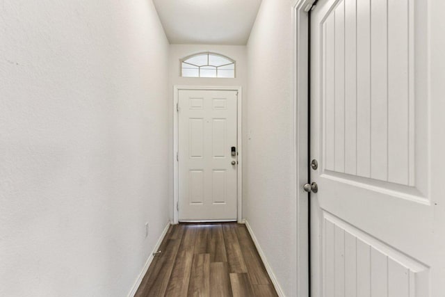 133 Nathaniel Dr, Taylor, TX 76574 - entryway featuring baseboards and dark wood-style flooring