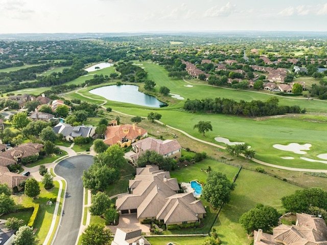 104 Porto Cima Ct, Austin, TX 78738 - aerial perspective of suburban area featuring a golf course and a nearby body of water
