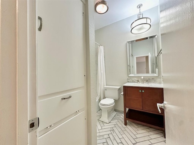 5504 Montview St, Austin, TX 78756 - full bathroom with vanity and a shower with shower curtain