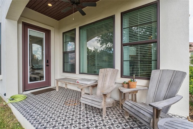 208 Honey Creek Ct Unit 29, Austin, TX 78738 - view of patio / terrace with ceiling fan