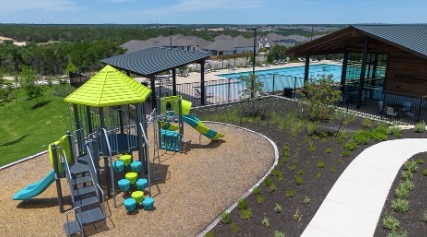 1001 Thunderhead Trl, Georgetown, TX 78628 - community jungle gym with a community pool