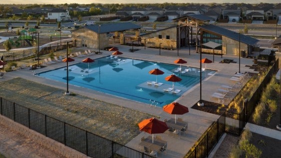 536 Emory Crossing Blvd, Hutto, TX 78634 - community pool featuring a patio