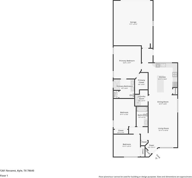 1261 Nevarez, Kyle, TX 78640 - view of room layout