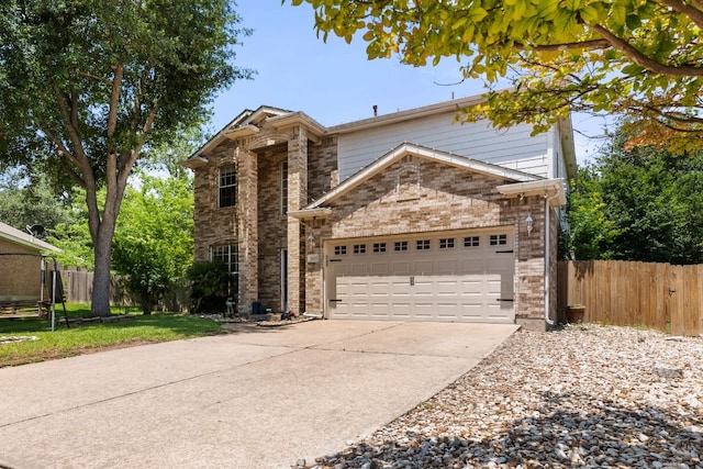 1600 Serenity Springs Cv, Cedar Park, TX 78613 - traditional-style home with a garage, driveway, and brick siding