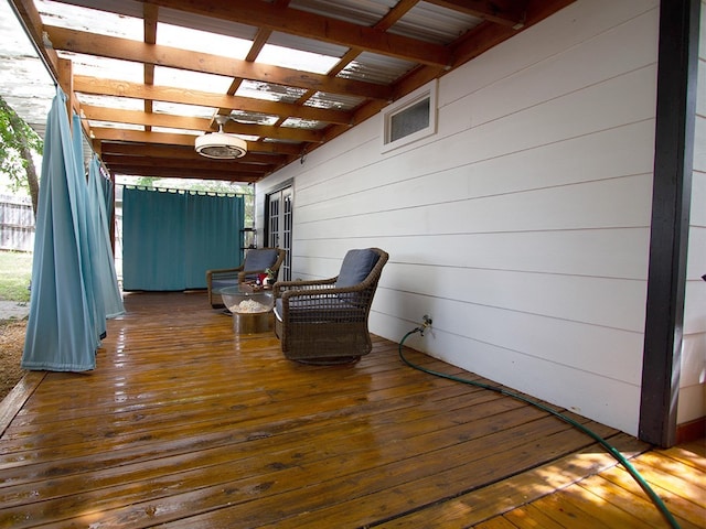 1808 Maple Ave, Austin, TX 78702 - wooden deck featuring a pergola