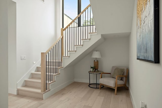 1805 Frazier Ave, Austin, TX 78704 - staircase with wood finished floors and baseboards