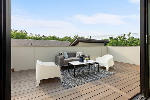 1805 Frazier Ave, Austin, TX 78704 - wooden terrace with an outdoor hangout area